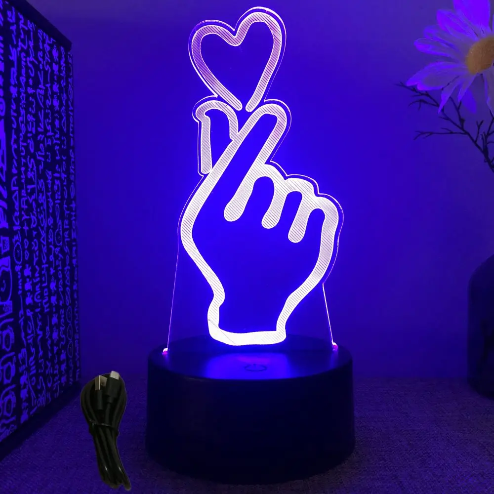 3D Lamp illusion LED Night Light Gift for Creative Girlfriend 16 Colors Changing Bedroom Desk Lamps romantic Night Love Gifts 3D Lamp illusion LED Night Light Gift for Creative Girlfriend 16 Colors Changing Bedroom Desk Lamps romantic Night Love Gifts