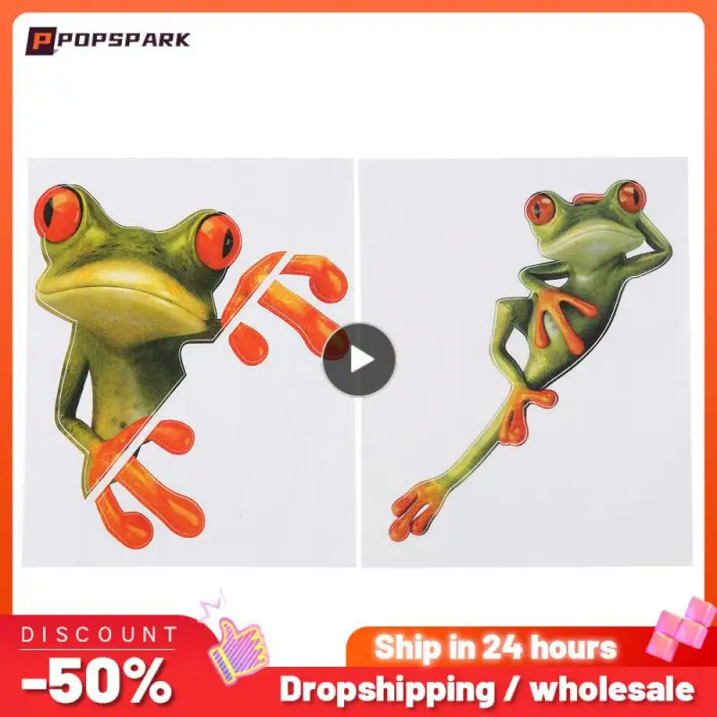 

Types Funny Frog Car Stickers 3D Stereo Truck Window Decal Graphics Sticker Automotive Interior Stickers