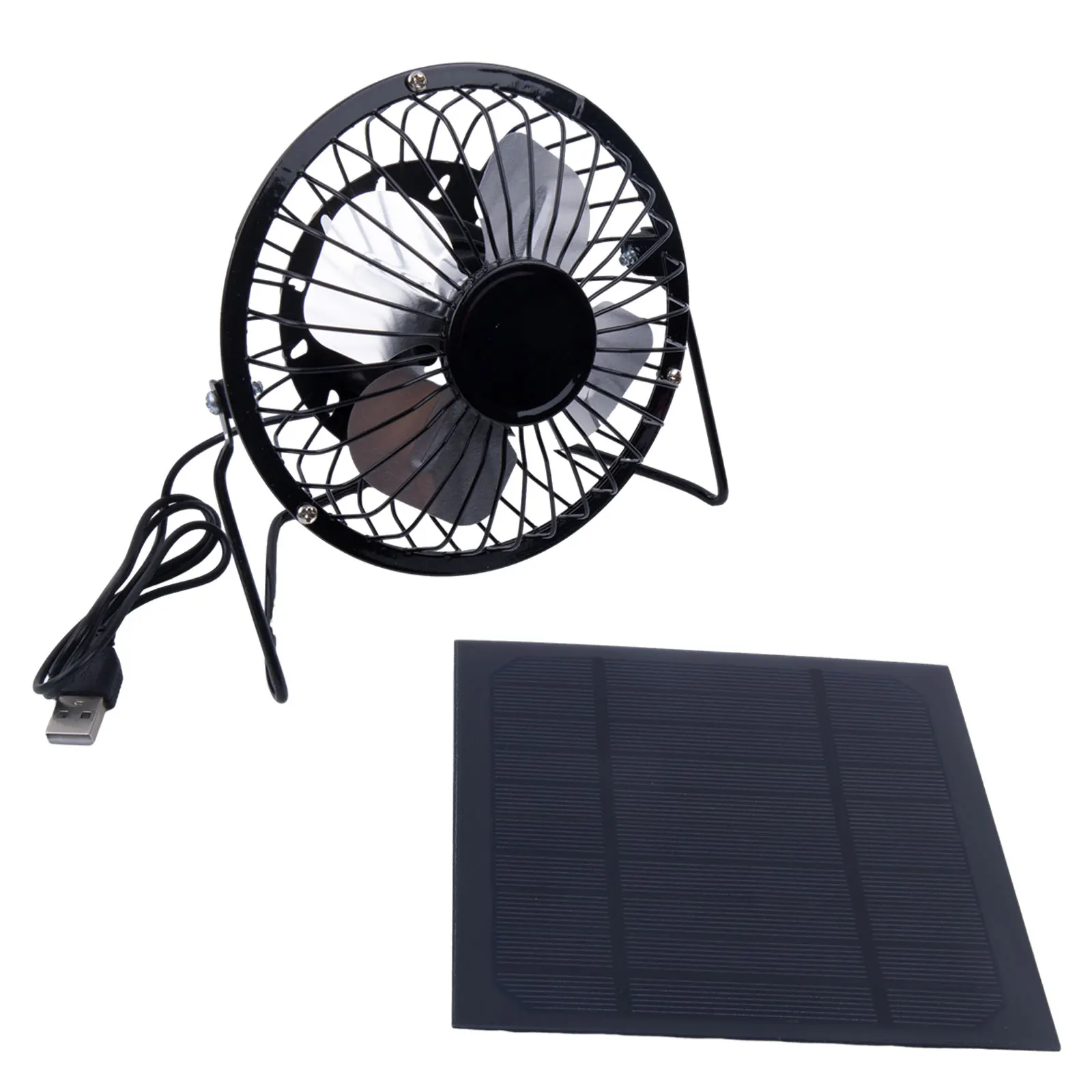 

Accessories Brand New 4 Inch USB Fan Cooling Fan 6V Solar Panel 1pc 3W 6V Polycrystalline USB Home Improvement