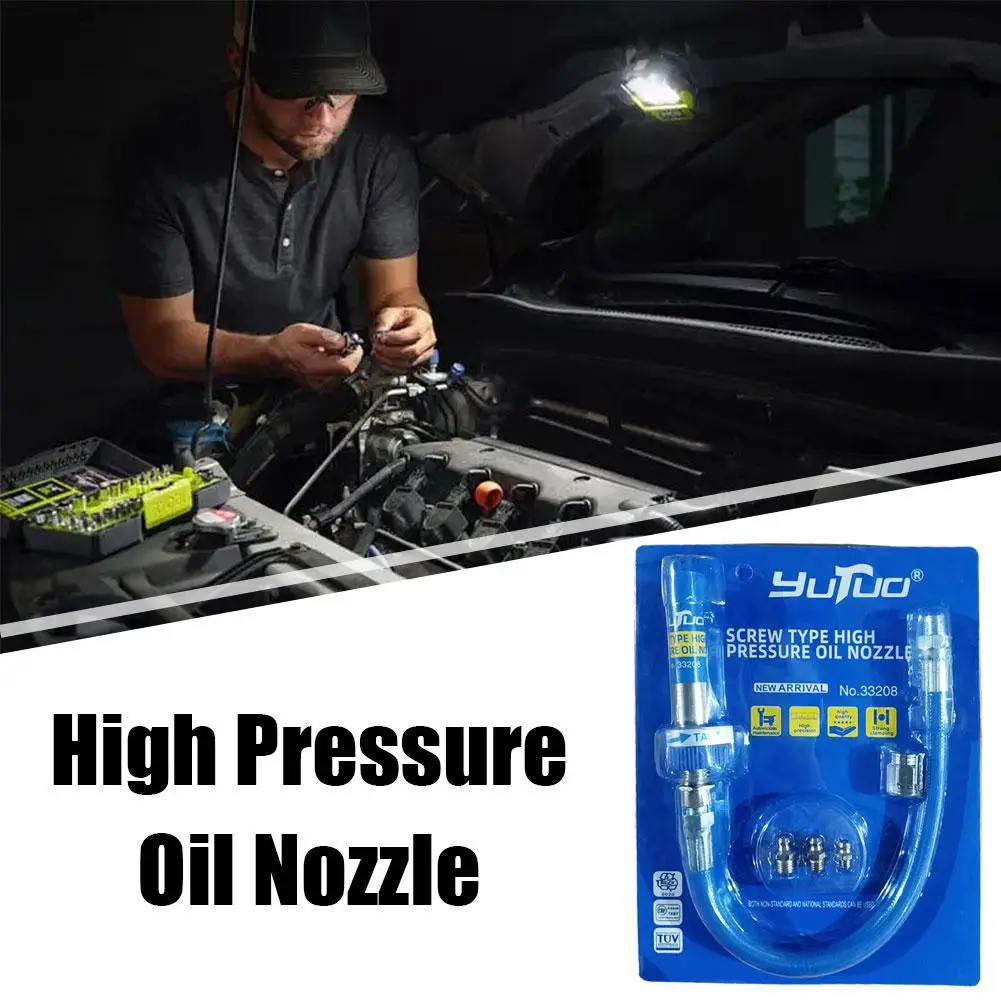 

High Pressure Oil Nozzle Grease Gun Coupler Car Syringe Oil Tip Lock Connector Lubricant Tools Pump On Accessories Repair F6W7