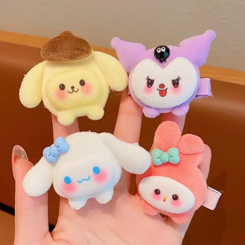 New Sanrio My Melody Kuromi Cinnamoroll PomPomPurin Plush Doll Hairpin Girls Hair Accessories Versatile Cartoon Duckbill Clip
New Sanrio My Melody Kuromi Cinnamoroll PomPomPurin Plush Doll Hairpin Girls Hair Accessories Versatile Cartoon Duckbill Clip
