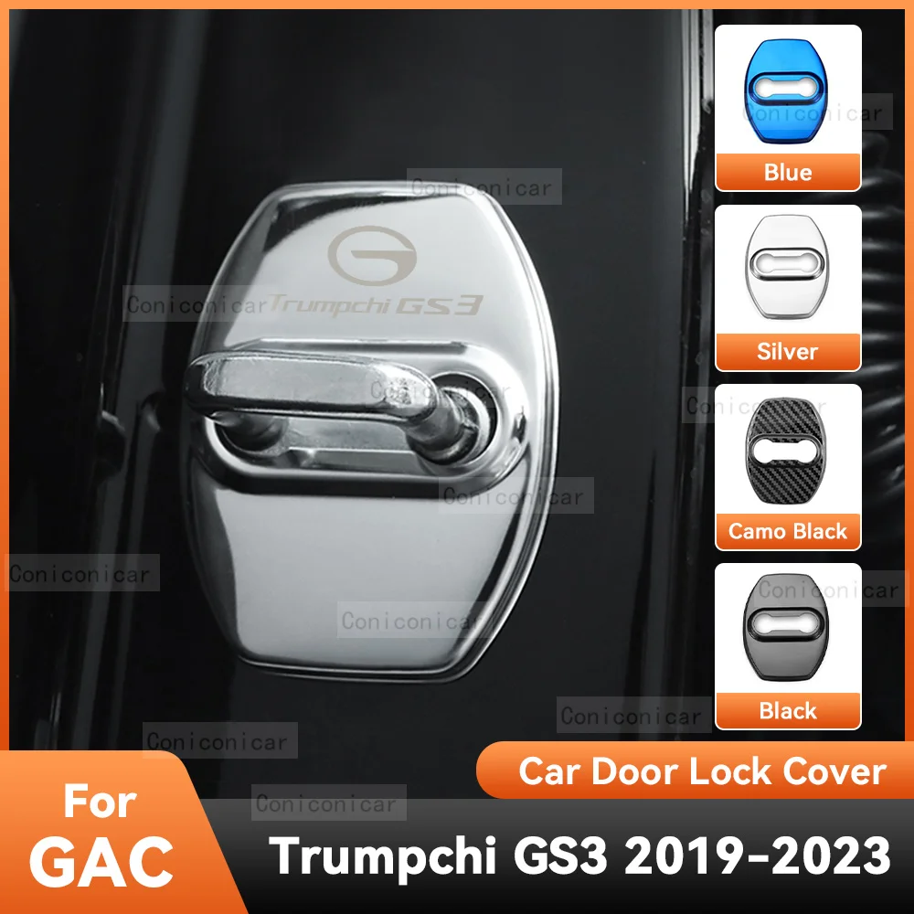 

Аксессуары для GAC Trumpchi GS3 2019-2023, Автомобильный Дверной замок, защитная крышка, эмблемы, искусственная защита для украшения из нержавеющей стали