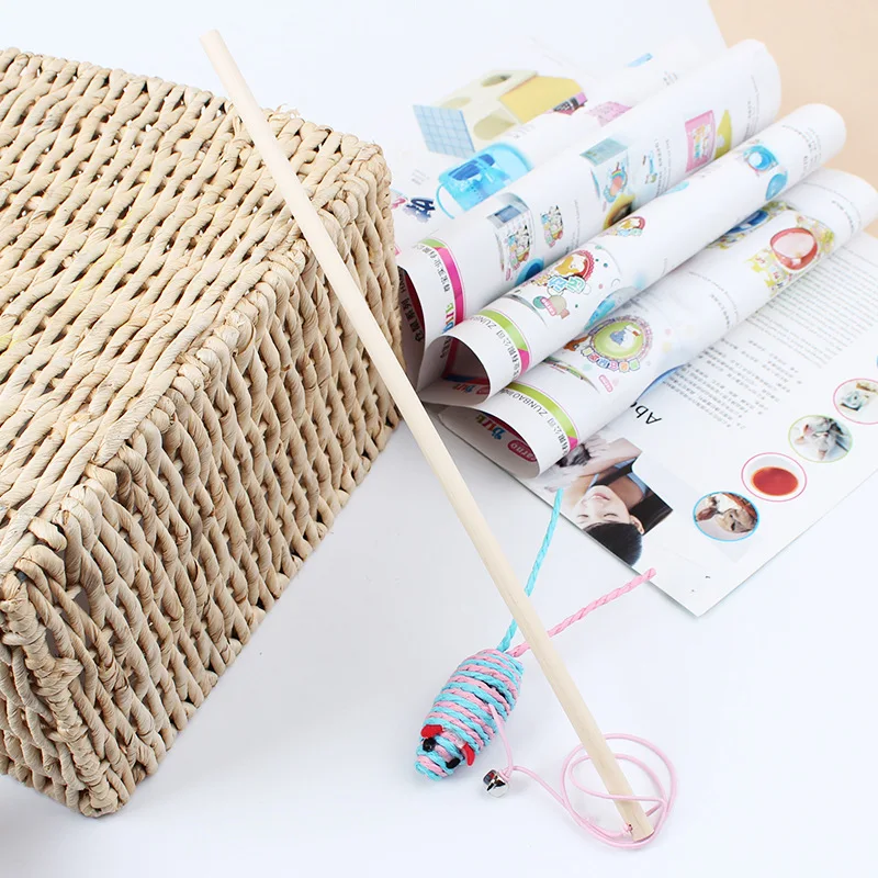 Pet Cat Toy Funny Flax Mouse with Bell Cat Stick Toy Playing Teaser Wand Toy Cute Mouse Wooden Stick Interactive Rod Toy
Pet Cat Toy Funny Flax Mouse with Bell Cat Stick Toy Playing Teaser Wand Toy Cute Mouse Wooden Stick Interactive Rod Toy