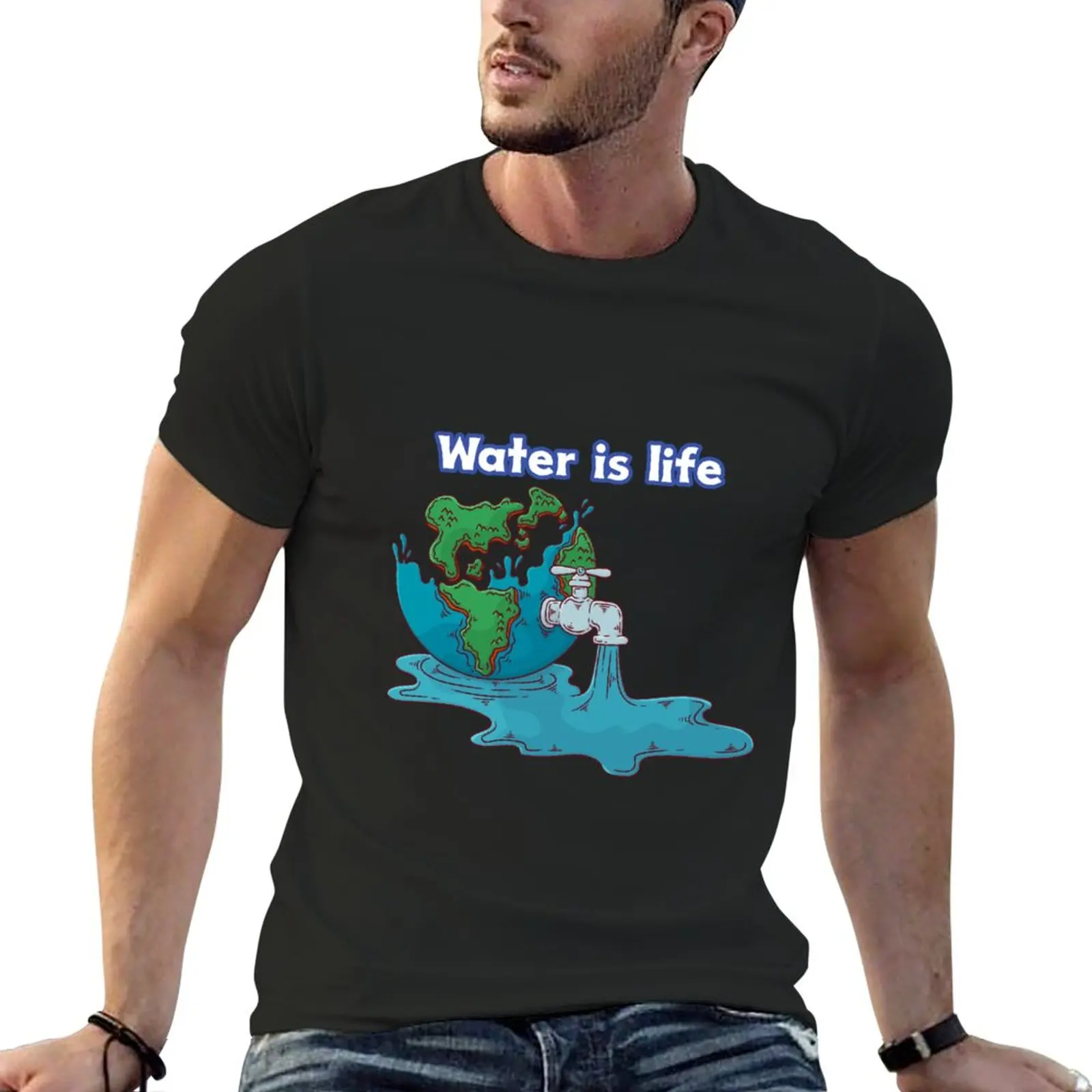 Футболка Water is life, кавайная одежда, футболка с коротким рукавом, мужские футболки
Футболка Water is life, кавайная одежда, футболка с коротким рукавом, мужские футболки