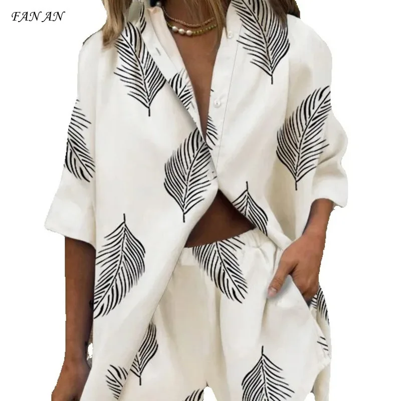 Новинка, верхняя одежда в стиле леса, рубашка с отложным воротником и коротким рукавом, комплект из двух предметов с широкими штанинами и шортами с эластичным поясом для женщин
Новинка, верхняя одежда в стиле леса, рубашка с отложным воротником и коротким рукавом, комплект из двух предметов с широкими штанинами и шортами с эластичным поясом для женщин