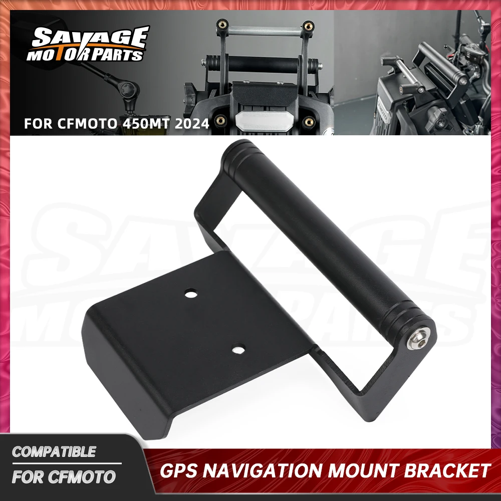 

2024 For CFMOTO 450MT Cellphone Phone GPS Navigation Mount Bracket 450-MT Motorcycle Handlebar Bar Extension Stand Holder