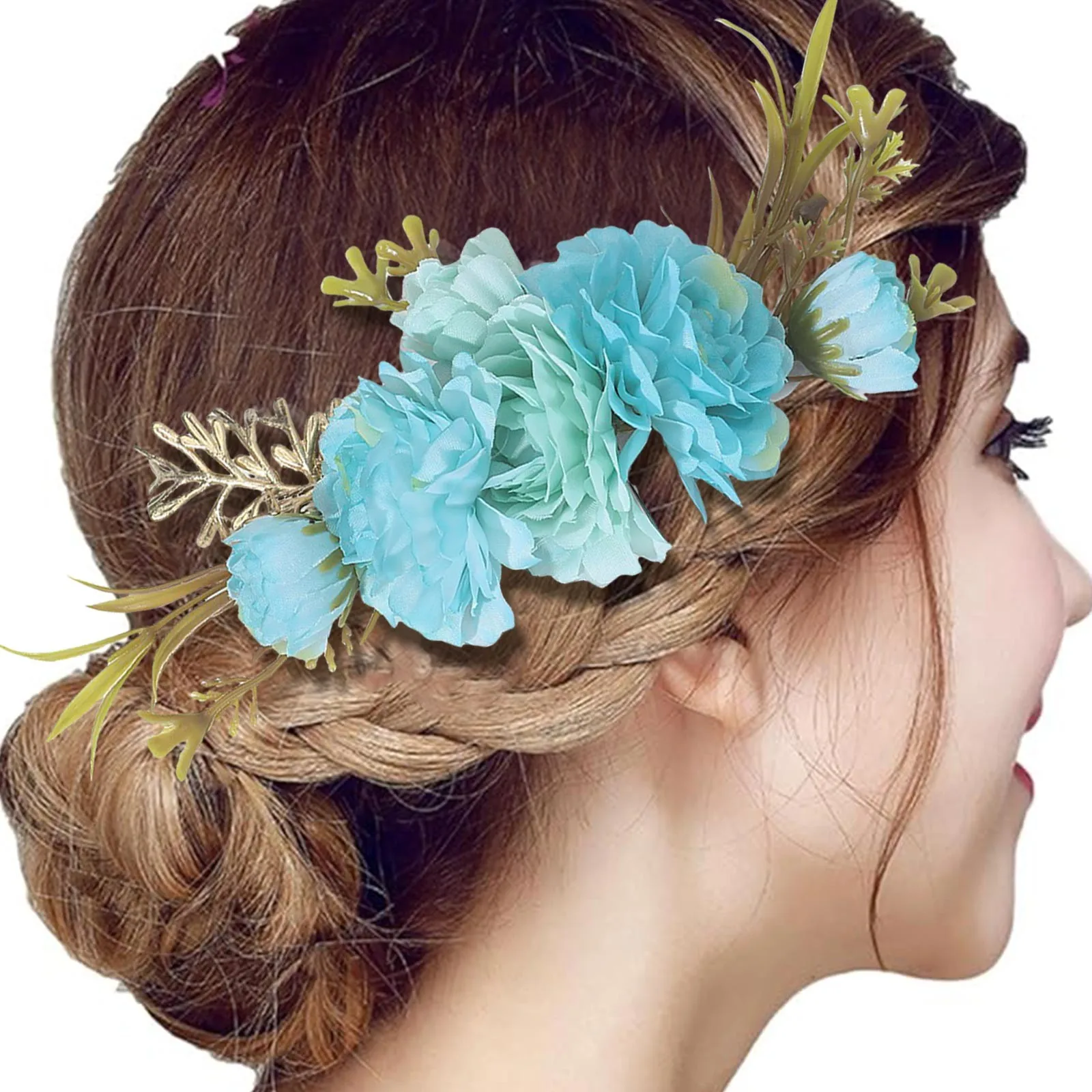 

Flower Metal Hair Side Combs Slide Hair Clips With Teeth Floral Hair Bows Hairpins Grips Barrettes Headbands for Women Fashion