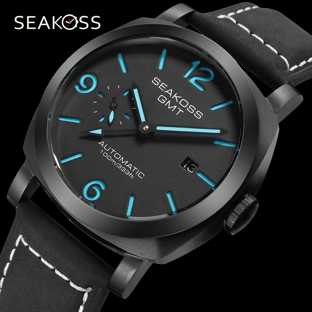 SEAKOSS 1963 Men GMT 10Bar Diving Mechanical Watches Super Luminous 2557 Automatic Movement Stainless Steel Wristwatch Calendar
SEAKOSS 1963 Men GMT 10Bar Diving Mechanical Watches Super Luminous 2557 Automatic Movement Stainless Steel Wristwatch Calendar