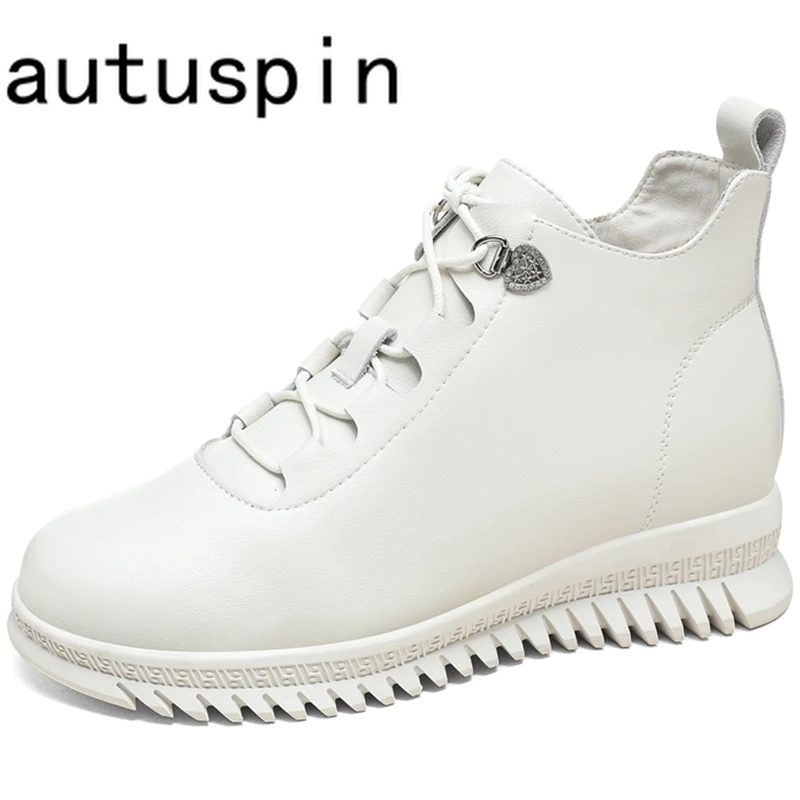 AUTUSPIN 4cm Platform Wedges Women Pumps Fashion Lace-up Ladies Leather Shoes Office Female Working Leisure Round Toe Loafers
AUTUSPIN 4cm Platform Wedges Women Pumps Fashion Lace-up Ladies Leather Shoes Office Female Working Leisure Round Toe Loafers