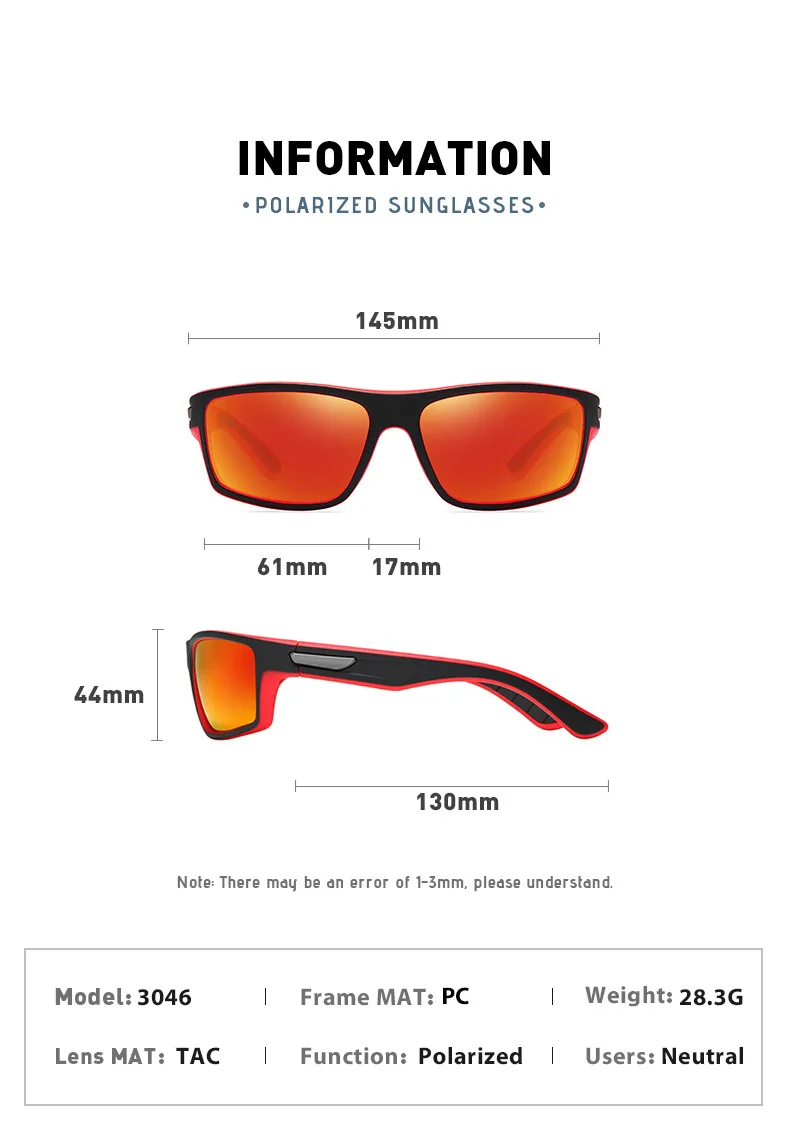 New Outdoor Sport Driving Myopia Sunglasses Men Polarized Prescription Sun Glasses 0 -0.5 -0.75 To -5.0 9 S973bed368db8425a98273447acfa92b4Y