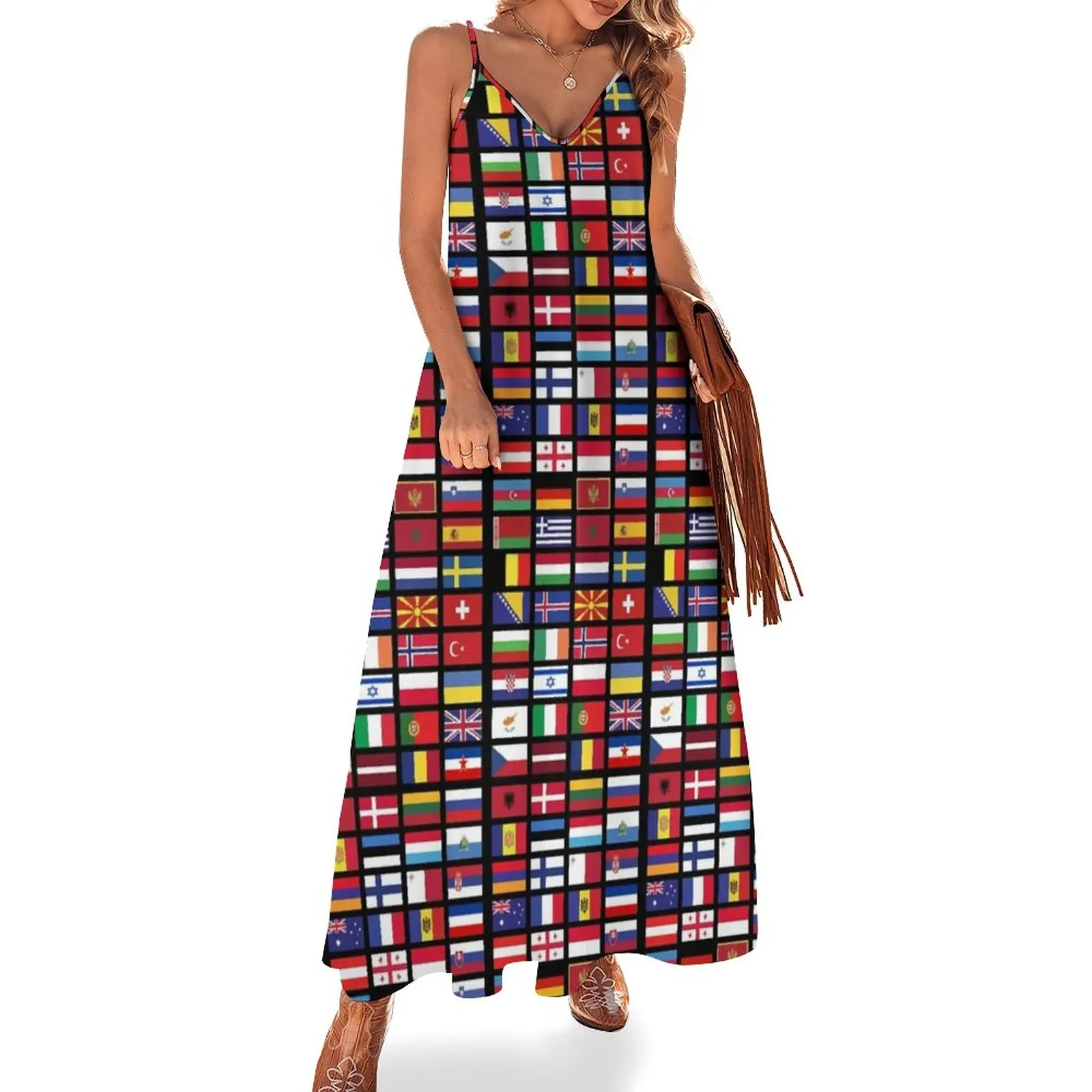 Flags of Eurovision Sleeveless Dress loose women's dress luxury evening dress woman for wedding beach outfits for women
Flags of Eurovision Sleeveless Dress loose women's dress luxury evening dress woman for wedding beach outfits for women