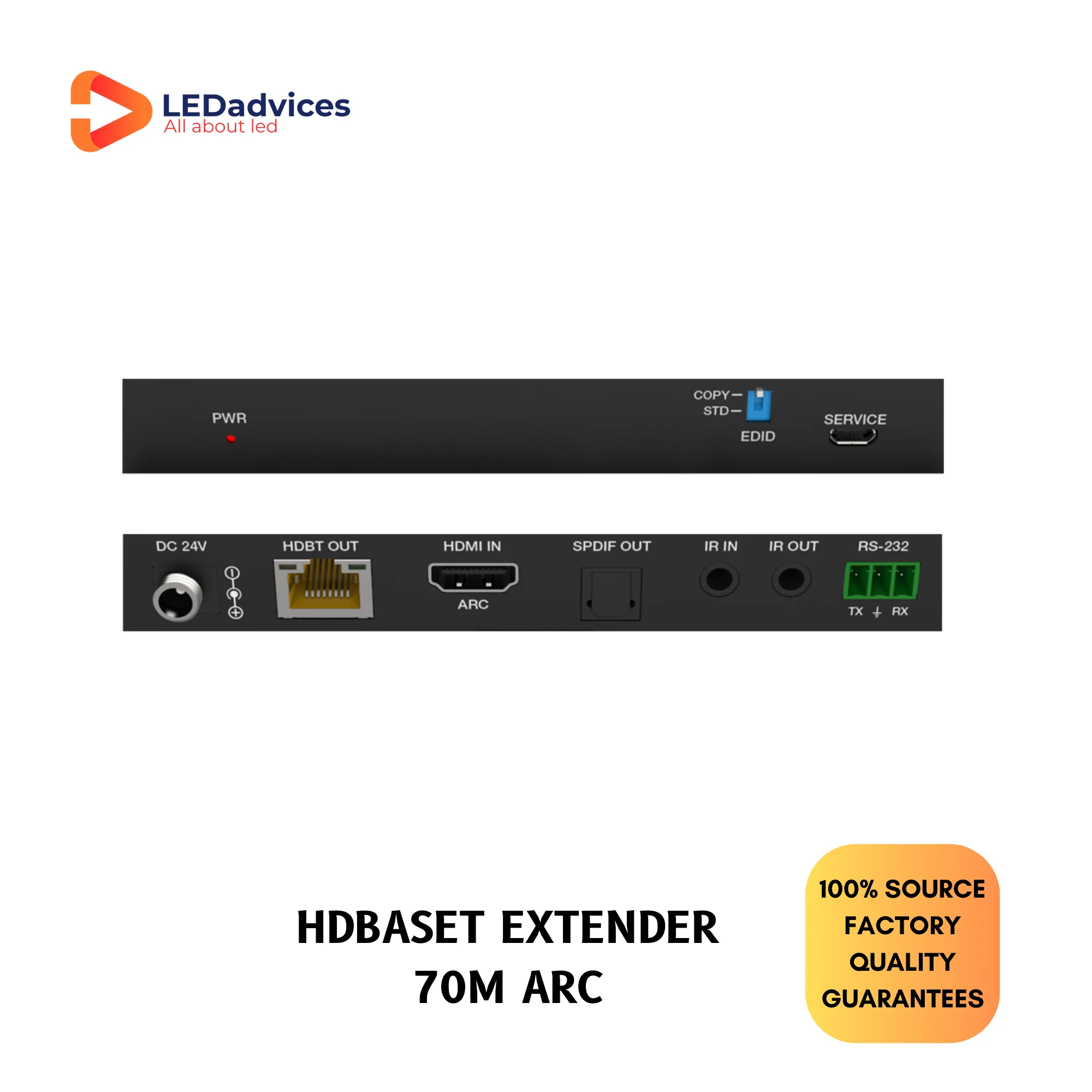 

18Gbps HDBaseT Extender 70m 230Ft with ARC 4K60 support Dolby 5.1, DTS 5.1, PCM2.0, HDMI2.0 Extend TV Amplifier DVD Home Theater