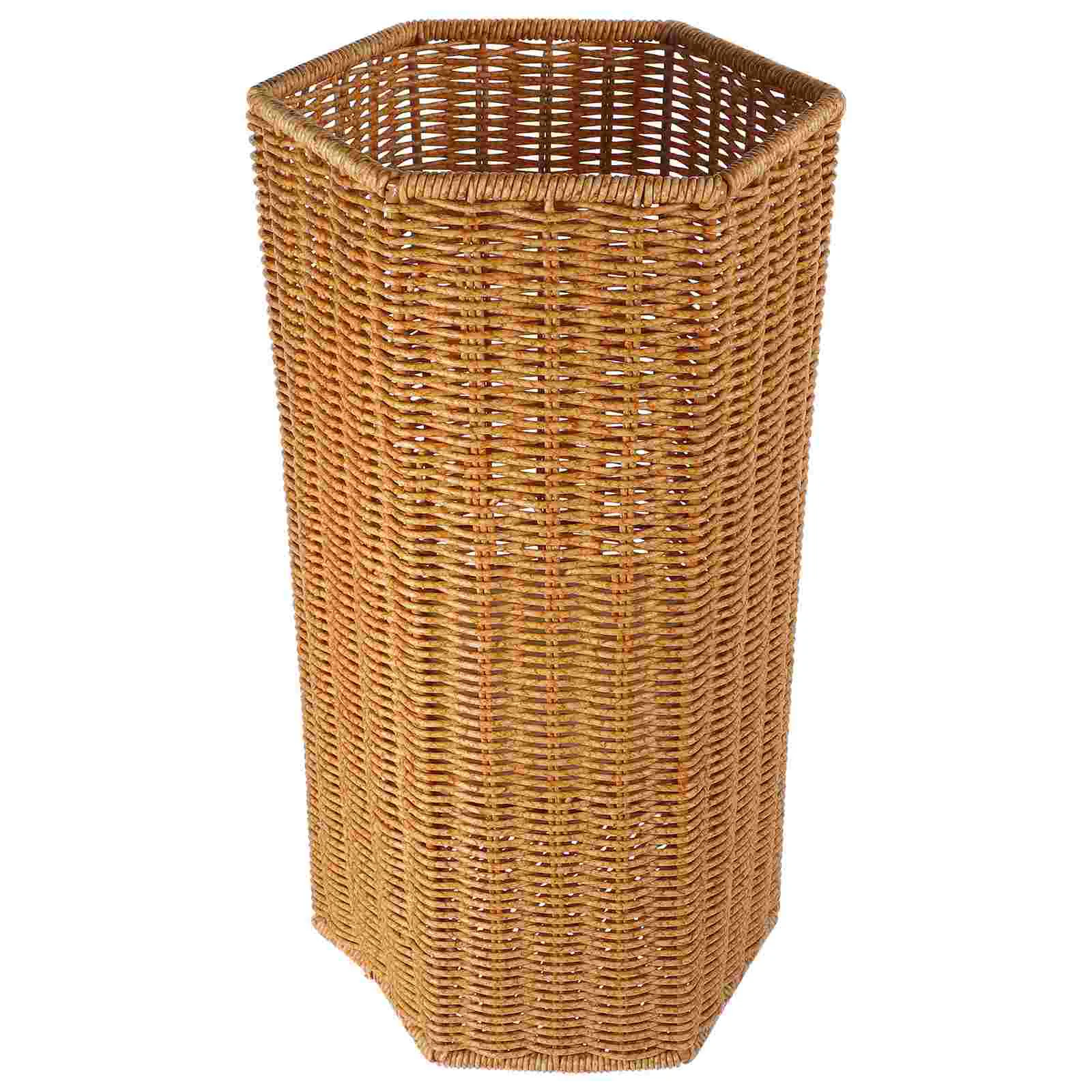 

Artificial Rattan Umbrella Stand Plastic Umbrella Storage Stand Umbrella Holder for Entryway