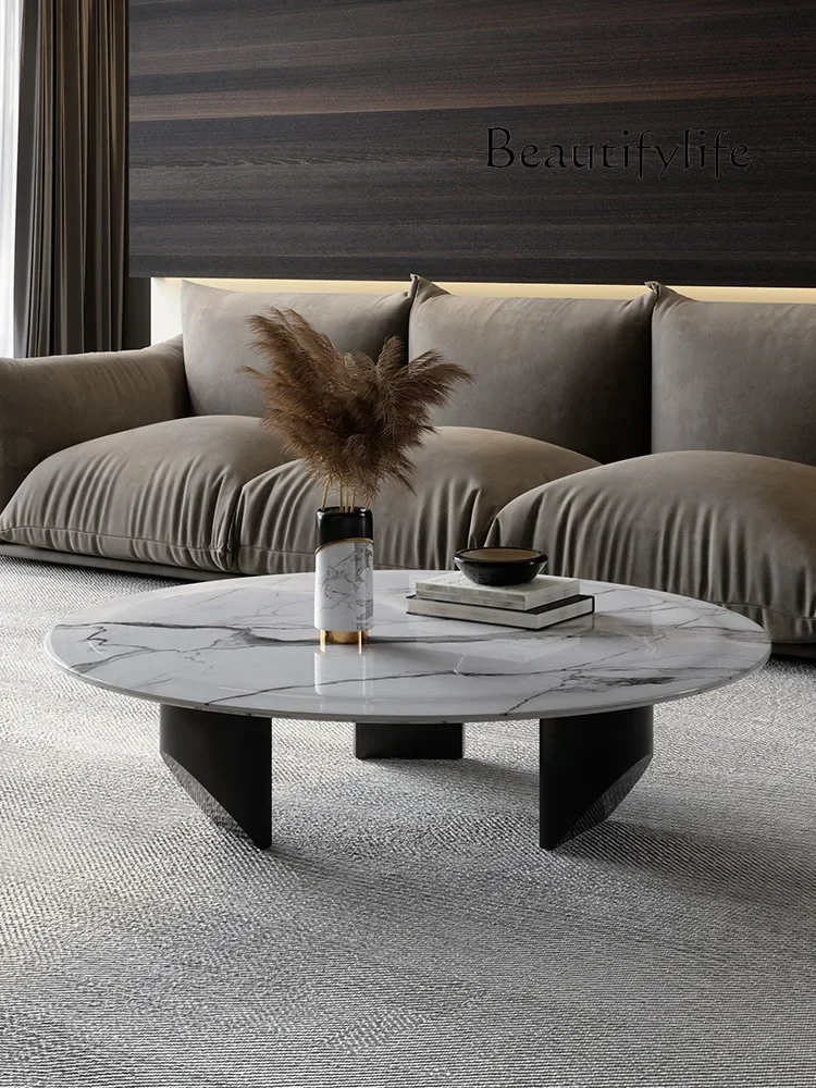 Italian Light Luxury Minimalist Stone Plate round Tea Table Nordic Modern Living Room Design Creative Coffee Table
Italian Light Luxury Minimalist Stone Plate round Tea Table Nordic Modern Living Room Design Creative Coffee Table