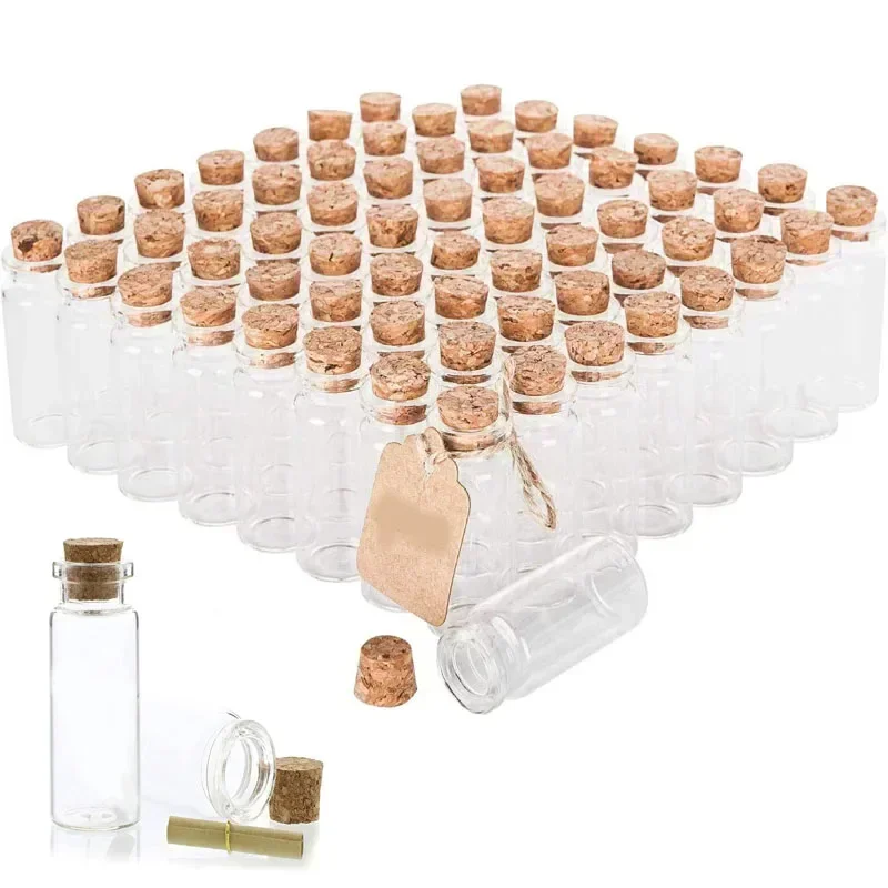 100Pcs 5/8/10/12/15/20ml Empty Mini Glass Bottles with Cork Stoppers Lovely Glass Vials for DIY Craft Wedding Home Party Favors
100Pcs 5/8/10/12/15/20ml Empty Mini Glass Bottles with Cork Stoppers Lovely Glass Vials for DIY Craft Wedding Home Party Favors