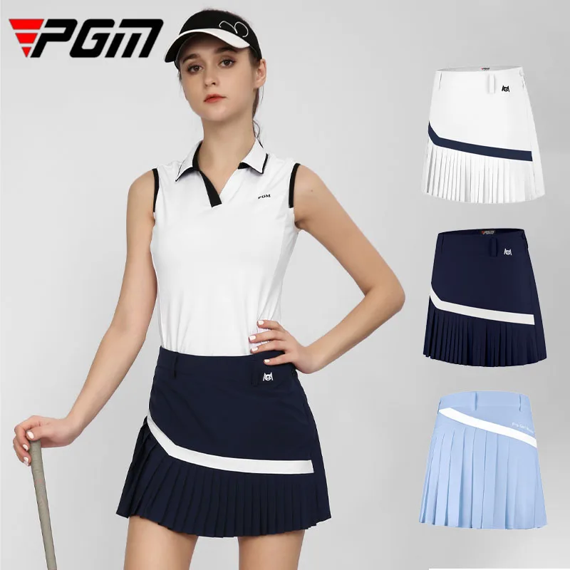 PGM Summer Anti-light Golf Skort Lady High Waist Pleated Golf Skirt Contrast Color Bottoms Girl A-line Culotte with Inner Shorts
PGM Summer Anti-light Golf Skort Lady High Waist Pleated Golf Skirt Contrast Color Bottoms Girl A-line Culotte with Inner Shorts