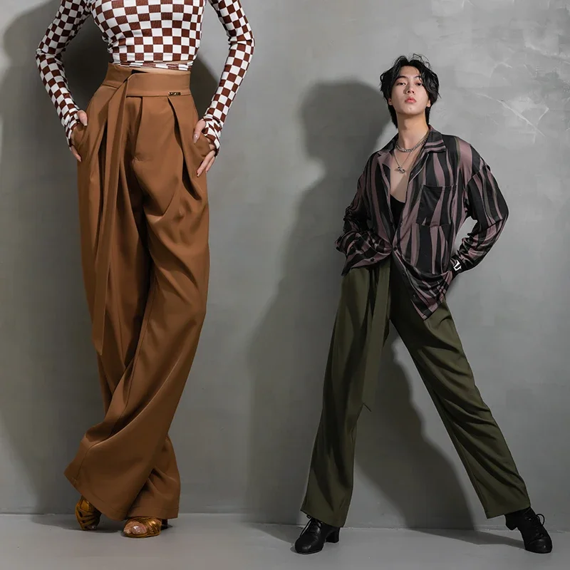 New Couple Latin Dance Pants High Waist Ballroom Dance Practice Wear Men Women Latin Competition Trousers Cha Cha Costume BL9033
New Couple Latin Dance Pants High Waist Ballroom Dance Practice Wear Men Women Latin Competition Trousers Cha Cha Costume BL9033