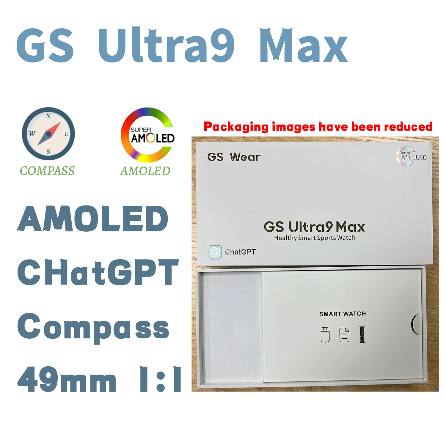 Оригинальные мужские Смарт-часы GS Ultra9 Max AMOLED Chat gpt 49 мм компас GPS траектория движения умные часы PK HK8PRO Max HK9PRO
Оригинальные мужские Смарт-часы GS Ultra9 Max AMOLED Chat gpt 49 мм компас GPS траектория движения умные часы PK HK8PRO Max HK9PRO
