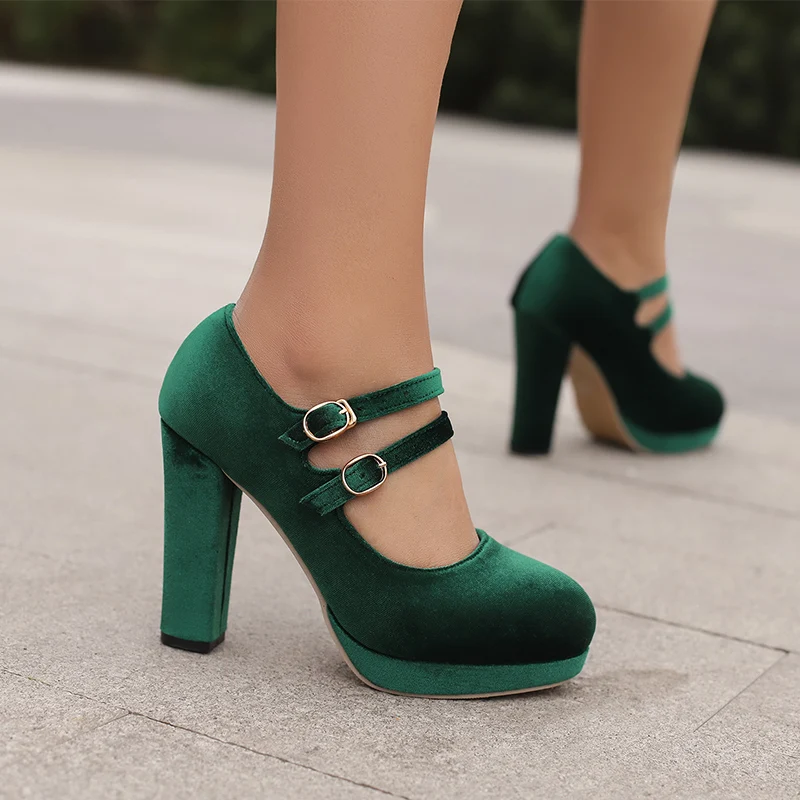 Women Shoes Mary Jane Pumps Thick High Heels Shoes 2024 Spring Round Toe Buckle Strap Party Dress Shoes Autumn Green Size 35-43
Women Shoes Mary Jane Pumps Thick High Heels Shoes 2024 Spring Round Toe Buckle Strap Party Dress Shoes Autumn Green Size 35-43