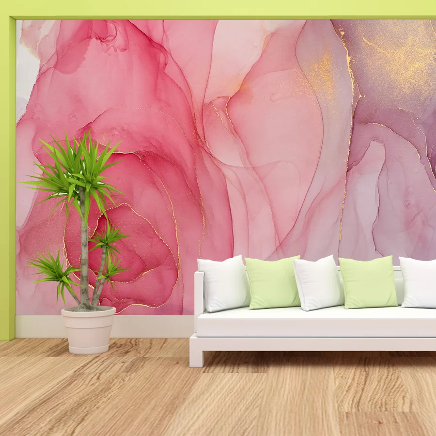 

Peel and Stick Custom Optional Photo Wallpapers for Living Room Contact Wall Panel Papers Home Decor Covering Pink Marble Murals