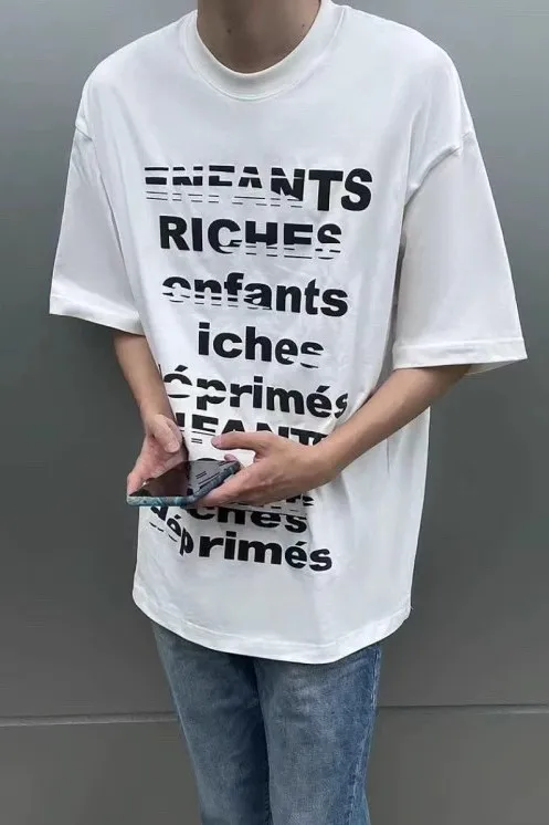 

2024 Enfants Riches Deprimes ERD T-Shirt Alphabet slogan printed short sleeved T-shirt TX1119