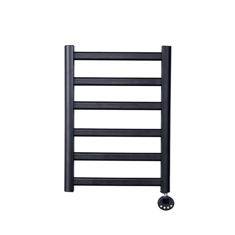 

Black Electric Heated Towel Rail, Wall Mounted Bathroom Dryer Rack, Warmer Clothes and Towels