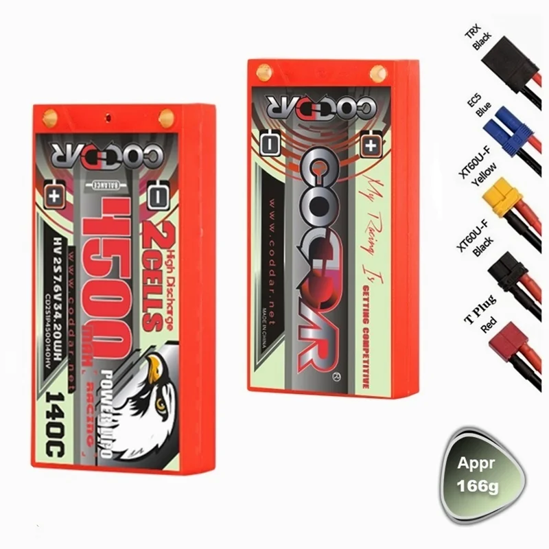 Rechargeable RC racing Car Battery 7.6V 4500mAh 140C HV LiPo Battery For Quadcopter Helicopter Boats Spare Parts 2s 7.6v battery
Rechargeable RC racing Car Battery 7.6V 4500mAh 140C HV LiPo Battery For Quadcopter Helicopter Boats Spare Parts 2s 7.6v battery