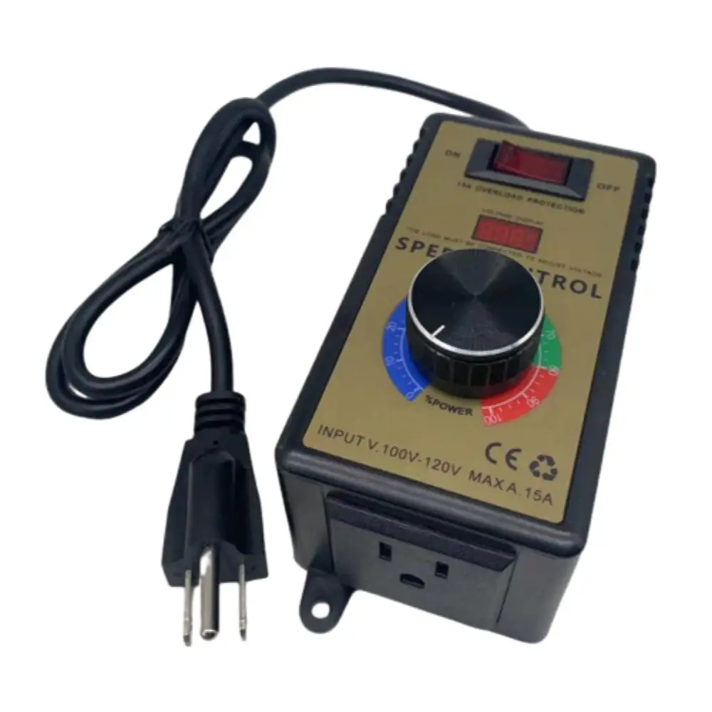 110/120V 15A Overload Protection Speed Control Switch Fan Governor Stepless Governor Speed Temperature Dimming Regulator US Plug
110/120V 15A Overload Protection Speed Control Switch Fan Governor Stepless Governor Speed Temperature Dimming Regulator US Plug