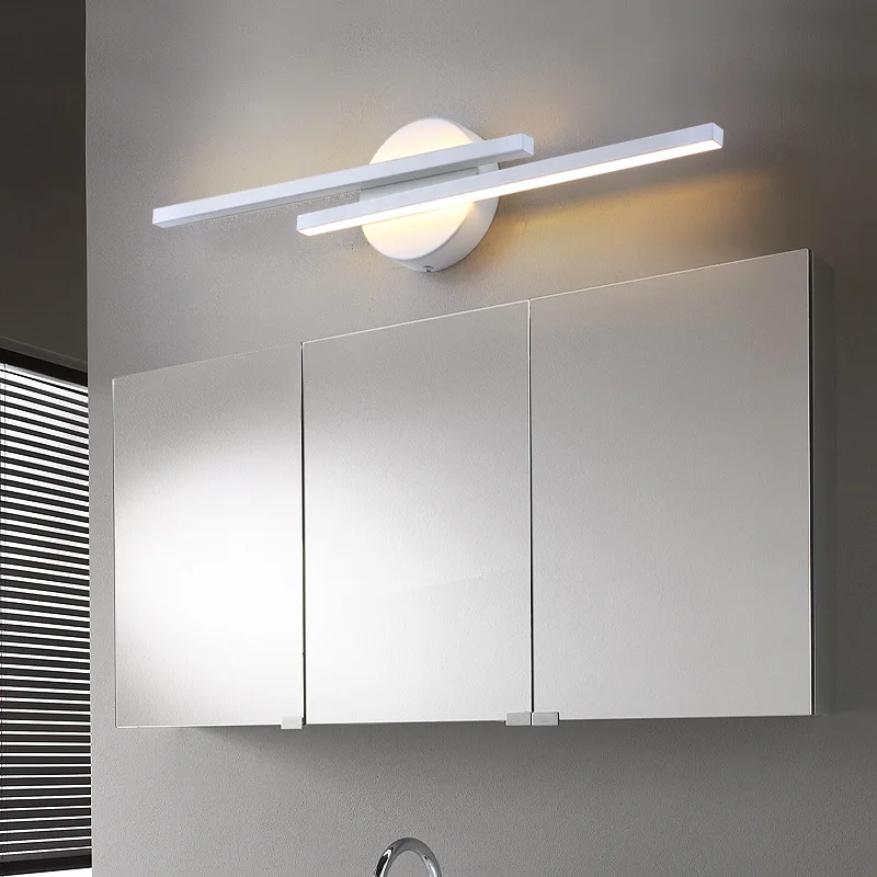 

Светодиодная настенная лампа для зеркала, лампа для ванной комнаты, шкафа, лампа для зеркала, специального макияжа, водонепроницаемая противотуманная двухполюсная лампа