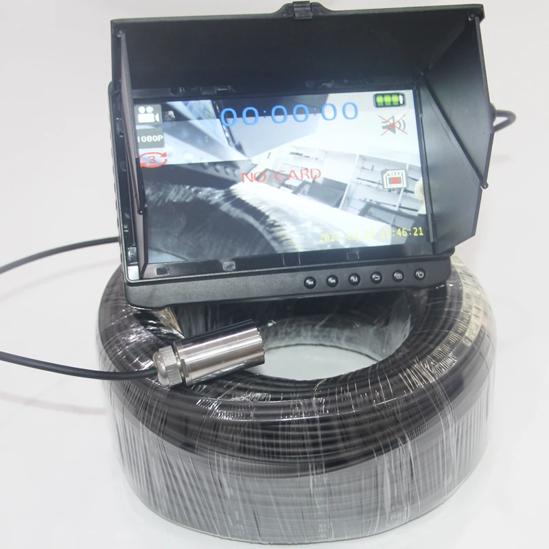 7-дюймовая подводная Инспекционная камера 2MP 316 из нержавеющей стали, система контроля для трубопровода/желоба/слива 
7-дюймовая подводная Инспекционная камера 2MP 316 из нержавеющей стали, система контроля для трубопровода/желоба/слива