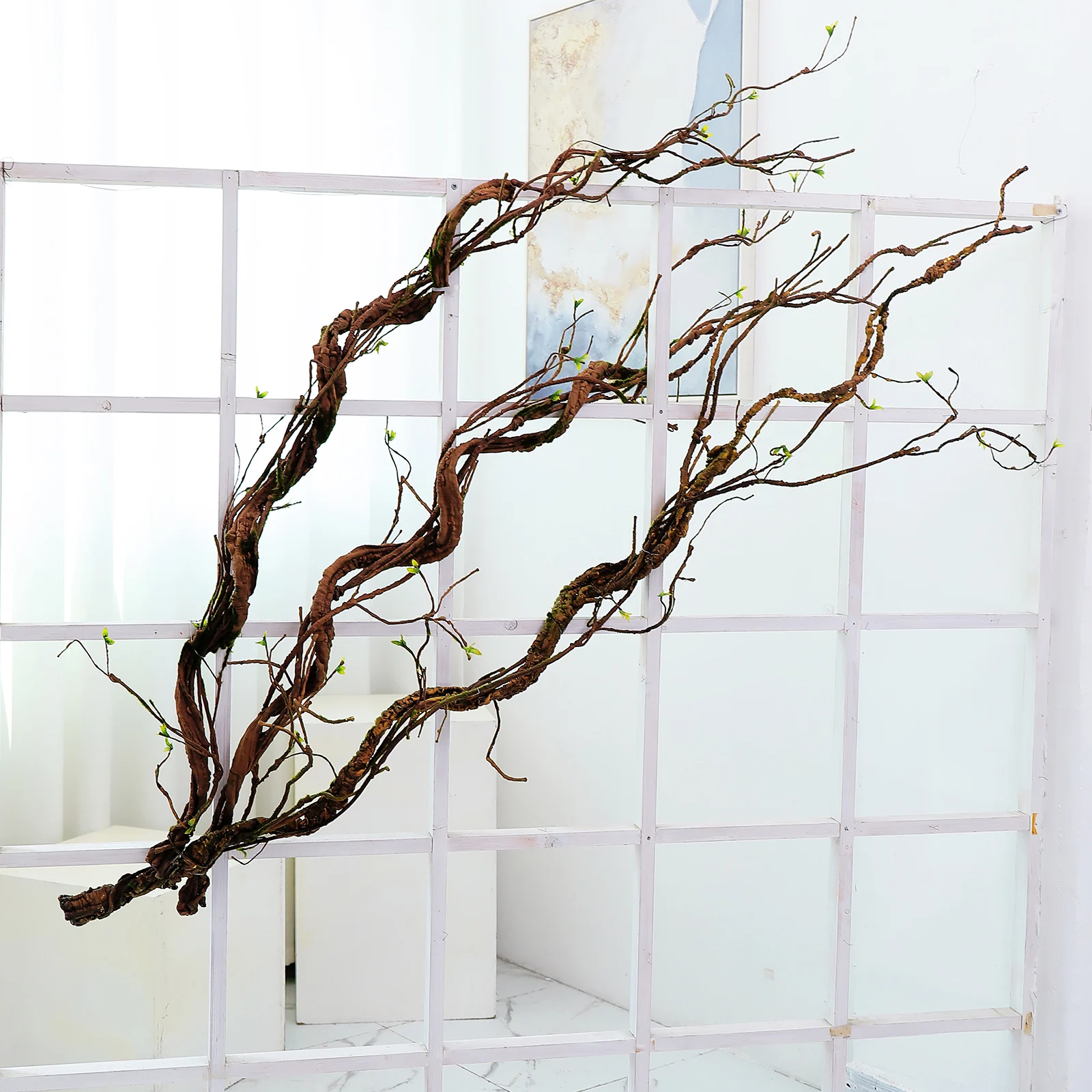 

63in Wall Hanging Artificial Plants Trees Trunk Fake Cherry Blossom Twigs Branches For Decoration Grapevine Garland Rattan Vines