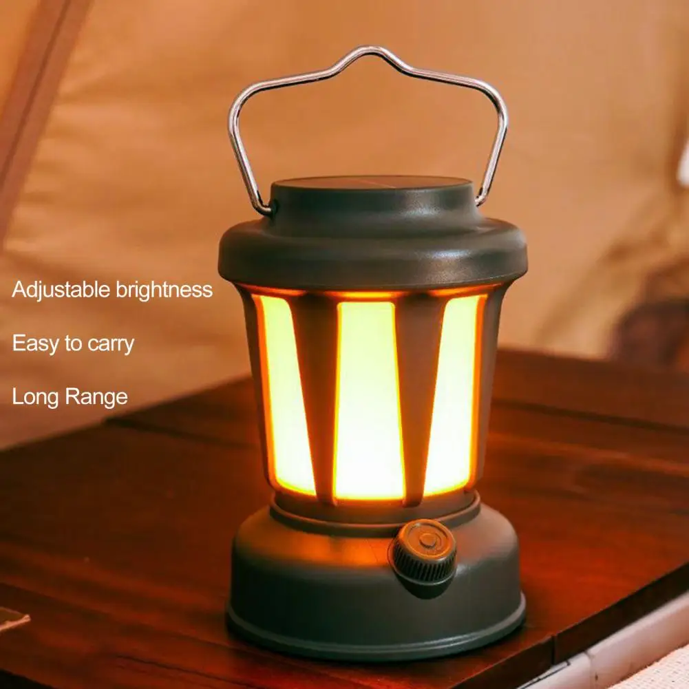 

Camping Light with Hook Design Dimming Control for Camping Light Portable Solar Camping Lantern with 3 Light Modes for Tents