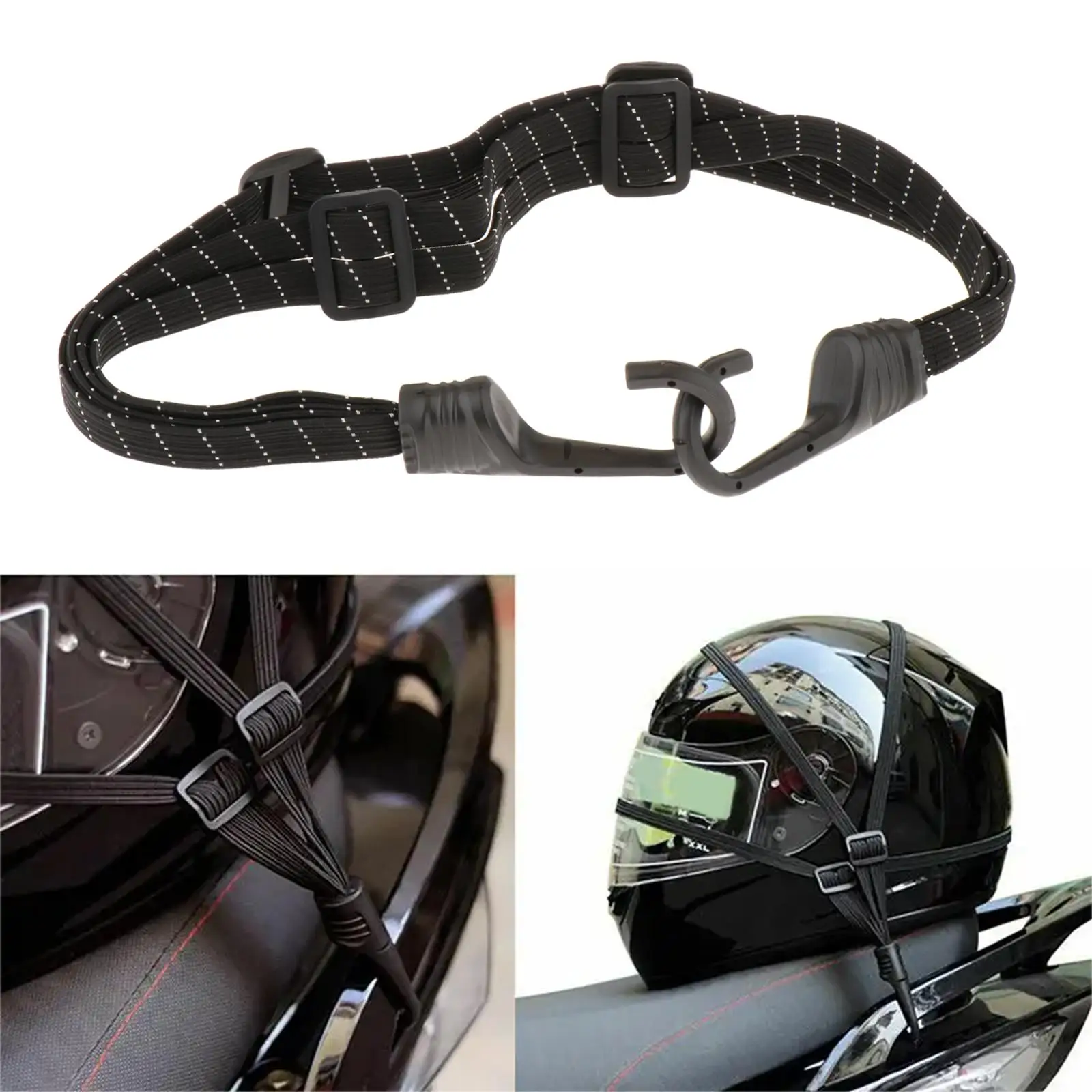 

Motorcycle Luggage Strap Bike Electromobile Motorcycle Accessory Elastic Strap Helmet Rope Bungee Cord with Hooks Retractable