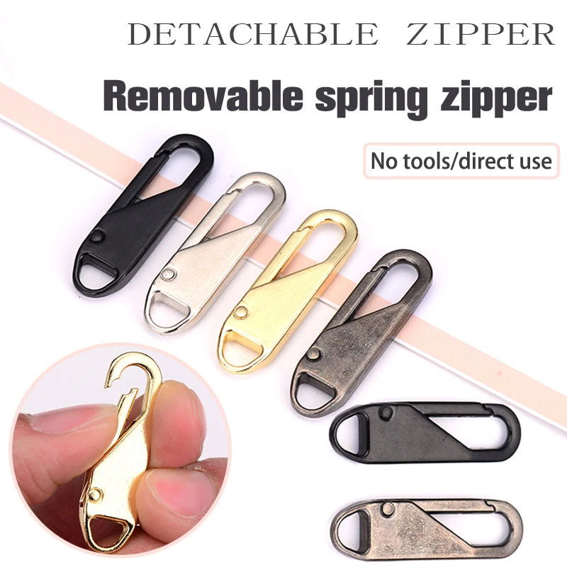 

2pcs Fashion Metal zipper repair kits Zippers lightning zippers puller for Zipper Slider DIY Sewing Craft sewing Kits Metal Zip