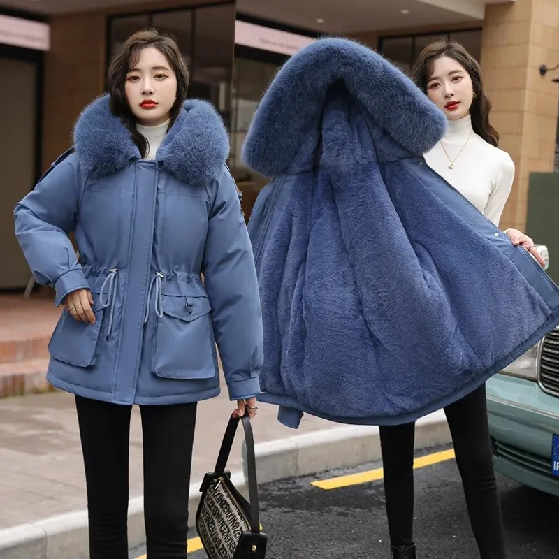 2023 New Winter Cotton Warm Jacket Women Puffer Parkas Thicken Coat Casual Overcoat Large Fur Collar Lining Hooded Outwear
2023 New Winter Cotton Warm Jacket Women Puffer Parkas Thicken Coat Casual Overcoat Large Fur Collar Lining Hooded Outwear