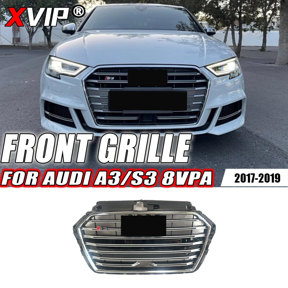 XVIP S3 Long Strip Style Chrome Trim Grill For Audi A3 S3 8VPA 2017-2019 Chrome Black High Quality Front Bumper Grille With ACC
XVIP S3 Long Strip Style Chrome Trim Grill For Audi A3 S3 8VPA 2017-2019 Chrome Black High Quality Front Bumper Grille With ACC