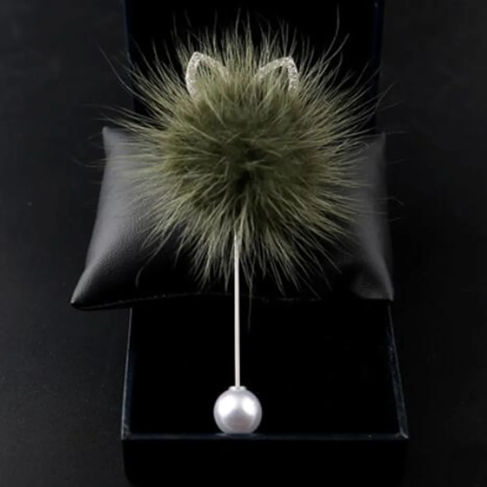 Korean Fur Unique Rabbit Ears Pearl Brooch Pins Wool Ball Brooch Pin Sweater Collar Charm Accessories Women Fashion Jewelry Korean Fur Unique Rabbit Ears Pearl Brooch Pins Wool Ball Brooch Pin Sweater Collar Charm Accessories Women Fashion Jewelry