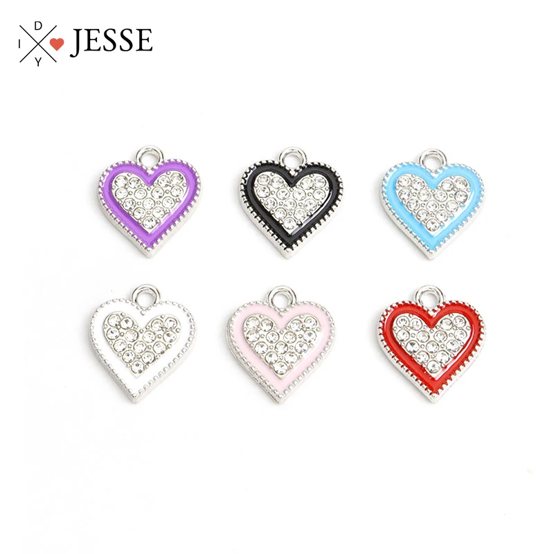 10pcs Enamel Heart Drip Oil Charms Love Crystal Rhinestone Pendants for Jewelry Making DIY Necklace Earring Handmade Accessories
10pcs Enamel Heart Drip Oil Charms Love Crystal Rhinestone Pendants for Jewelry Making DIY Necklace Earring Handmade Accessories