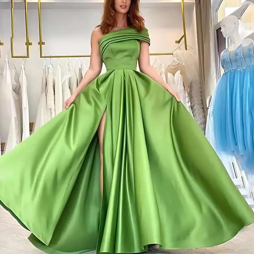 SUJYing New Fashion Women's 2023 Summer One Shoulder Satin Dress Evening Dress Party Ponchant Dress Green High Split Sexy Dress
SUJYing New Fashion Women's 2023 Summer One Shoulder Satin Dress Evening Dress Party Ponchant Dress Green High Split Sexy Dress