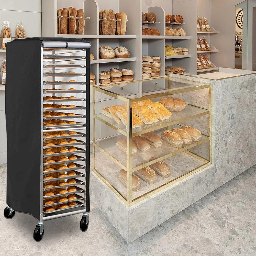 All-Purpose Covers 420D Water And Dust Resistant Bun Rack Cover For Commercial Bun Pan Bakery Rack For Kitchen
All-Purpose Covers 420D Water And Dust Resistant Bun Rack Cover For Commercial Bun Pan Bakery Rack For Kitchen