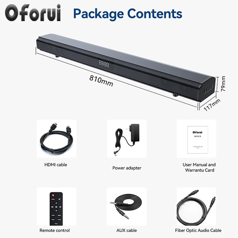 Oforui Home Theater System Surround Speaker Box Home Audio 100W Stereo Music Box Wireless Bluetooth Subwoofer 5.1 Speaker
Oforui Home Theater System Surround Speaker Box Home Audio 100W Stereo Music Box Wireless Bluetooth Subwoofer 5.1 Speaker