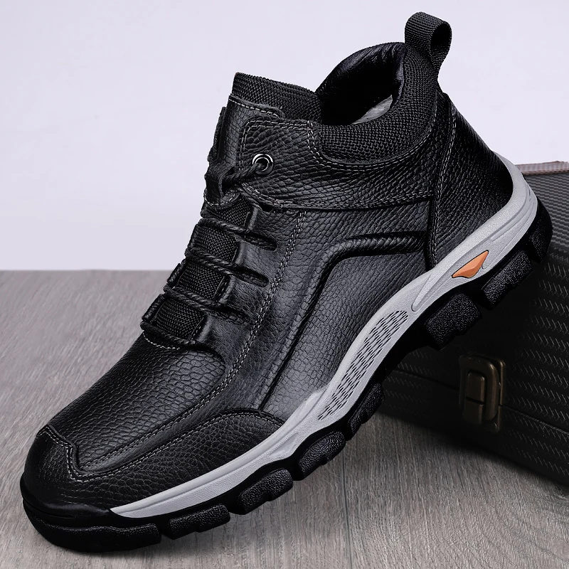 ankle Boots Men genuine Leather Winter Casual Shoes Motorcycle Lace Up plush warm snow Boots Man Fashion Black Mid Top Boots
ankle Boots Men genuine Leather Winter Casual Shoes Motorcycle Lace Up plush warm snow Boots Man Fashion Black Mid Top Boots