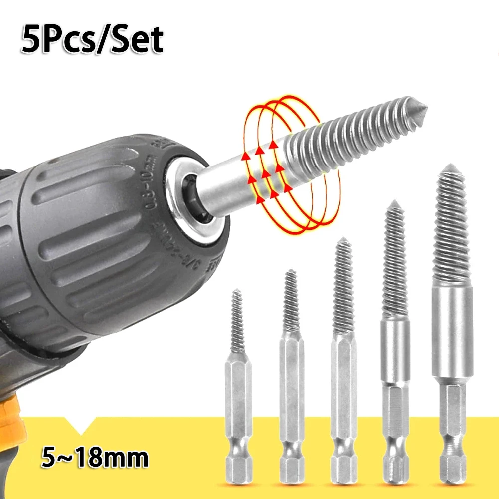 5Pcs Hex Screw Extractors Center Drill Bits Broken Damaged Screw Extractor Drill Bit Guide Set Broken Bolt Remover Power Tools
5Pcs Hex Screw Extractors Center Drill Bits Broken Damaged Screw Extractor Drill Bit Guide Set Broken Bolt Remover Power Tools