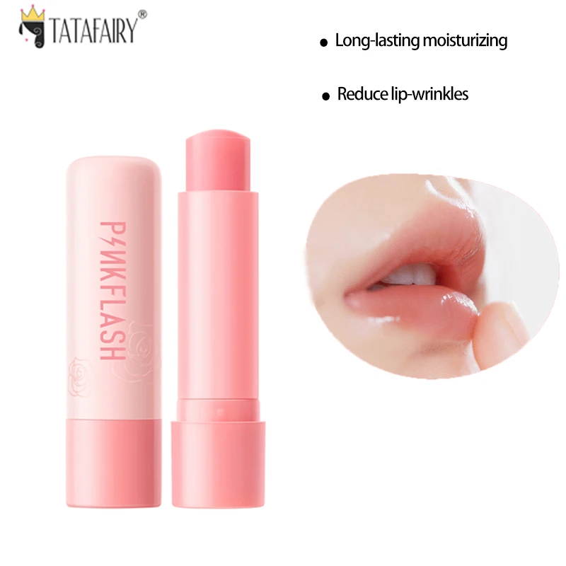

1Pcs Rose Lip Balm Long-Lasting Natural Moisture Lipstick Reduce Lip Wrinkles Lip Care Nourishing Lipstick Primer Anti Aging