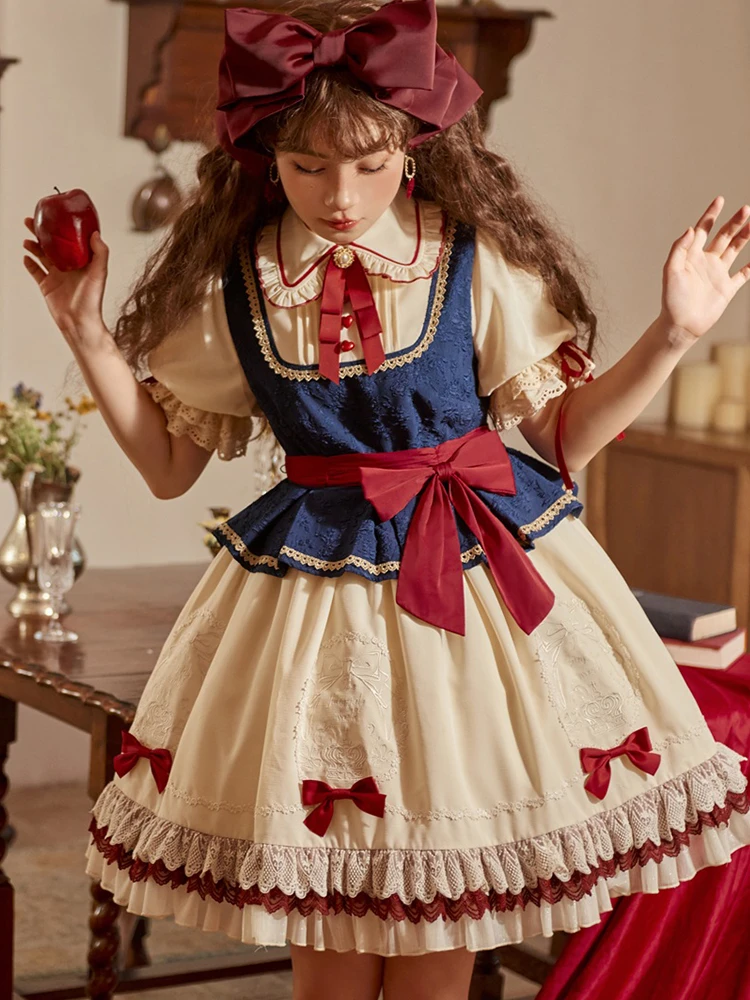 

Lolita Dress Flower Wedding Tea Party Classical French Style Lolita Dresses Summer Vintage Cosplay Loli OP