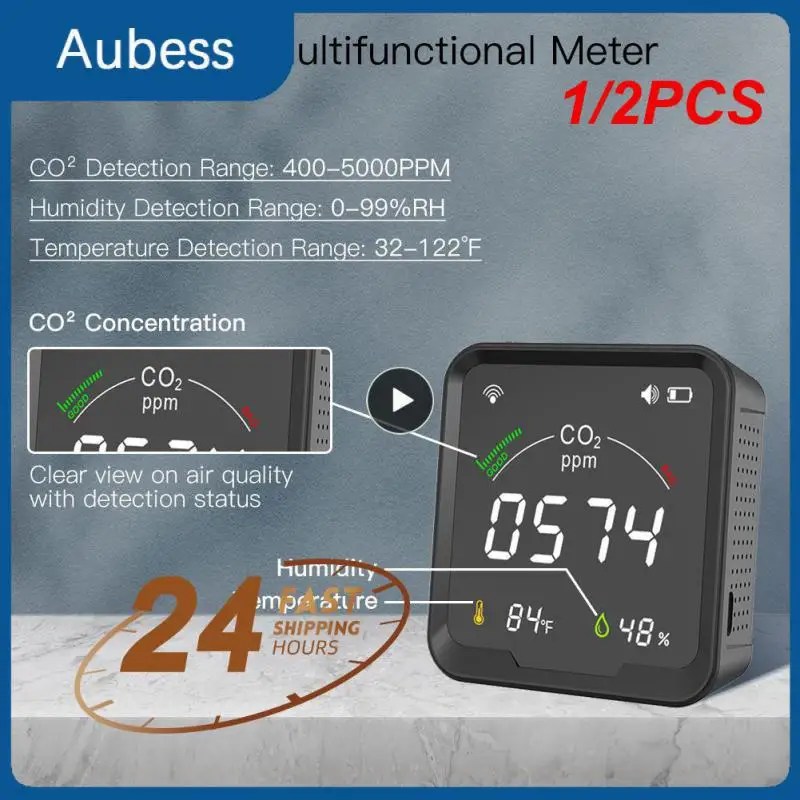 1/2PCS Tuya Smart WiFi CO2 Sensor Smart Carbon Dioxide Meter Temperature Humidity Detector Monitor with LCD Screen 3 in 1 Meter
1/2PCS Tuya Smart WiFi CO2 Sensor Smart Carbon Dioxide Meter Temperature Humidity Detector Monitor with LCD Screen 3 in 1 Meter