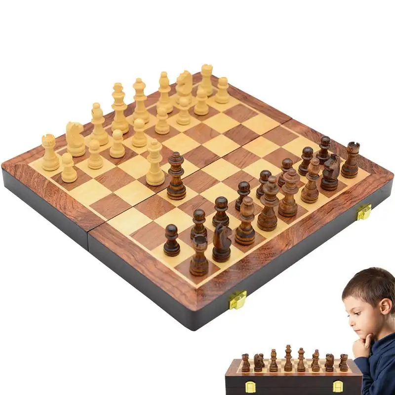 Wooden Folding Magnetic Chess Handmade Portable Travel Chess Board Game Set Fun Board Games For Kids And Adults
Wooden Folding Magnetic Chess Handmade Portable Travel Chess Board Game Set Fun Board Games For Kids And Adults