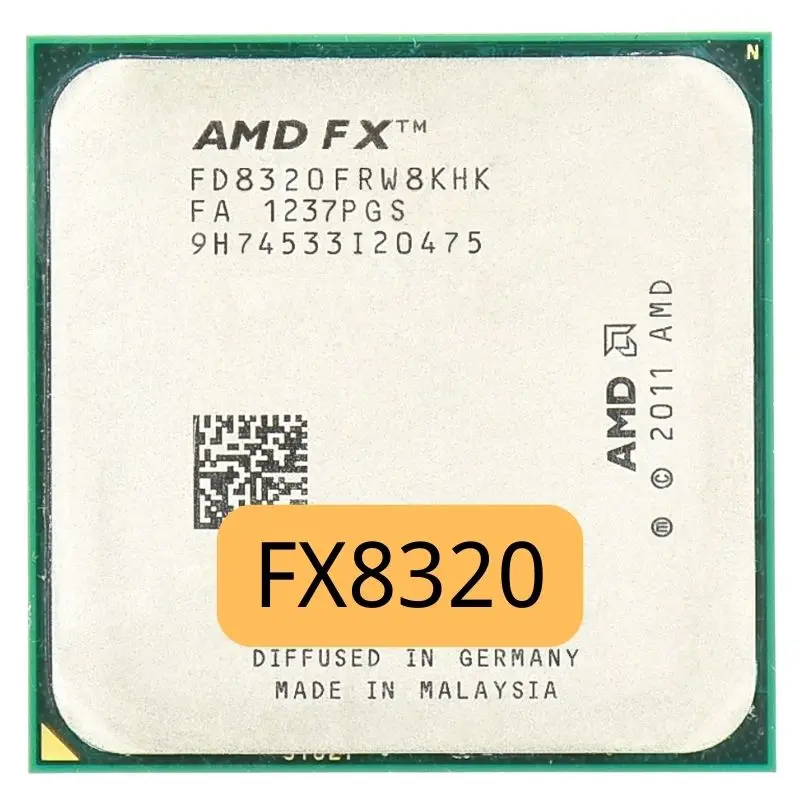 

AMD FX-Series FX8320 FX 8320 3.5 GHz Eight-Core CPU Processor FD8320FRW8KHK Socket AM3+