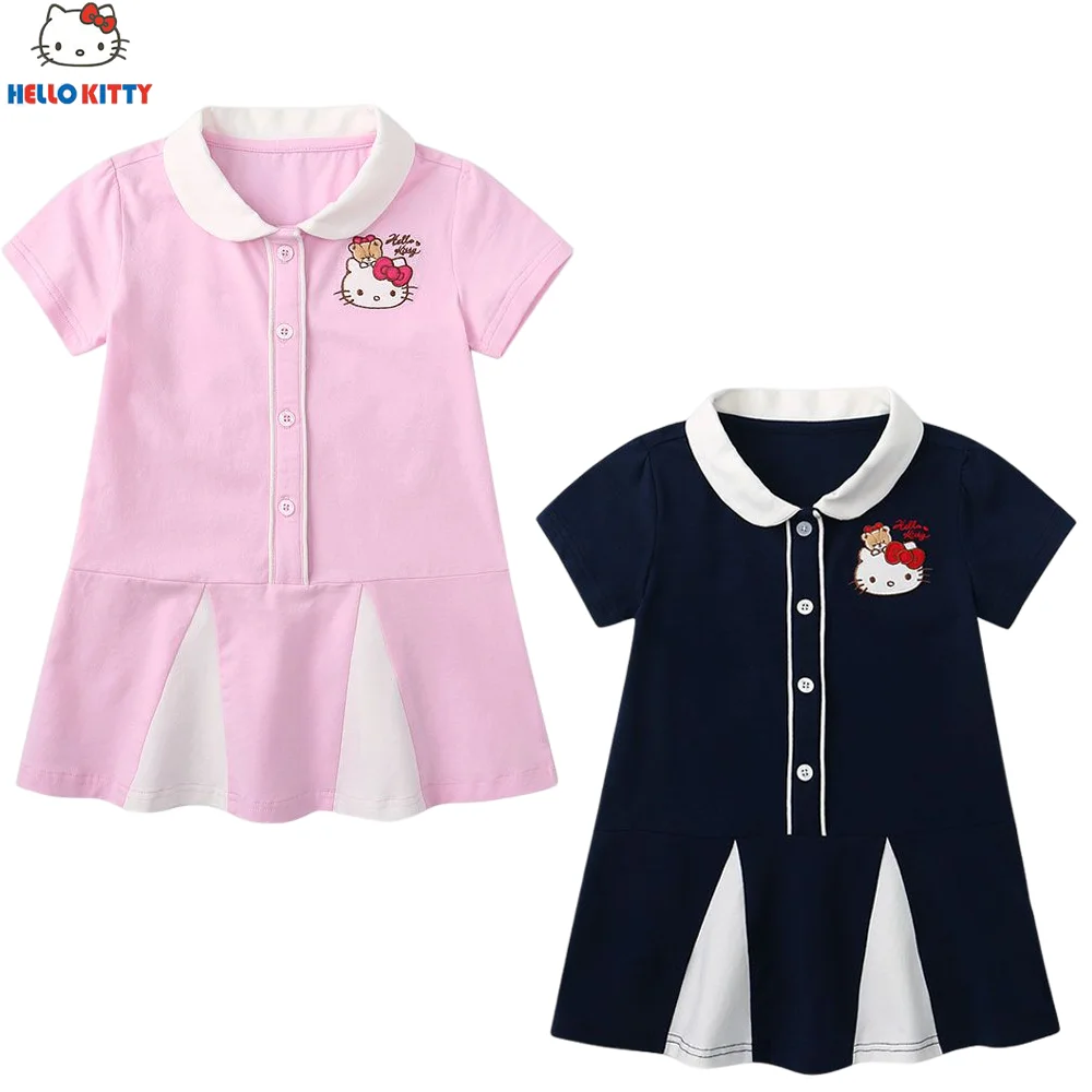 Sanrio Anime Hello Kitty Baby Girl Summer Dress for Children's Clothing New Round Neck Cute Cartoon Short Sleeved Princess Dress
Sanrio Anime Hello Kitty Baby Girl Summer Dress for Children's Clothing New Round Neck Cute Cartoon Short Sleeved Princess Dress