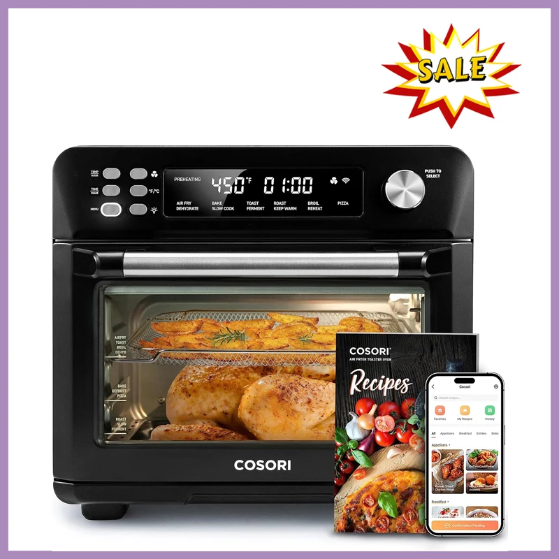 

COSORI Smart 12-in-1 Air Fryer Toaster Oven Combo, Airfryer Convection Oven Countertop, Bake, Roast, Reheat, Broiler, Dehydrate